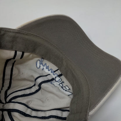 Ginn Open Slideback Hat Tan One Size Classic Cut Embroidered Ahead Vintage