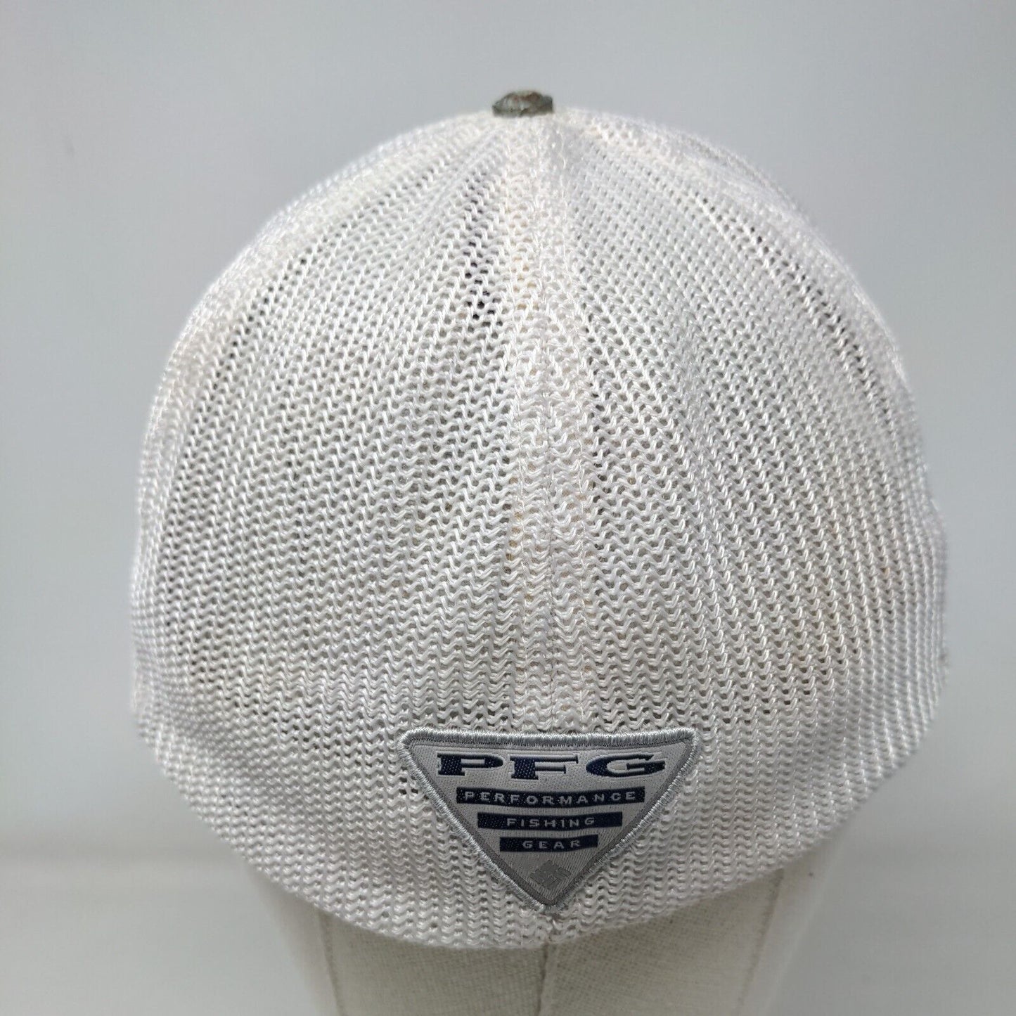 Columbia PFG Fitted Trucker Hat Gray Camo Performance Fishing Gear