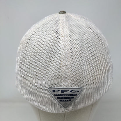 Columbia PFG Fitted Trucker Hat Gray Camo Performance Fishing Gear