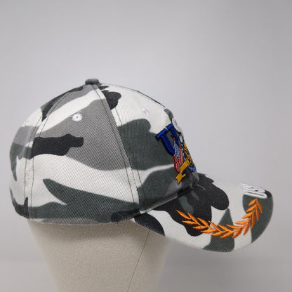 USA Strapback Hat Multicolor One Size Embroidered Camouflage 6 Panel