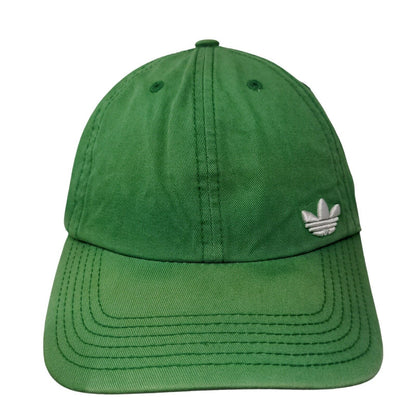 Adidas Trefoil Slideback Hat Green OSFA Embroidered Adjustable 6 Panel