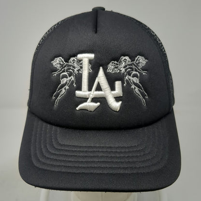Sworn To Us Trucker Hat Black One Size LA Angels Logo Snapback Foam Streetwear