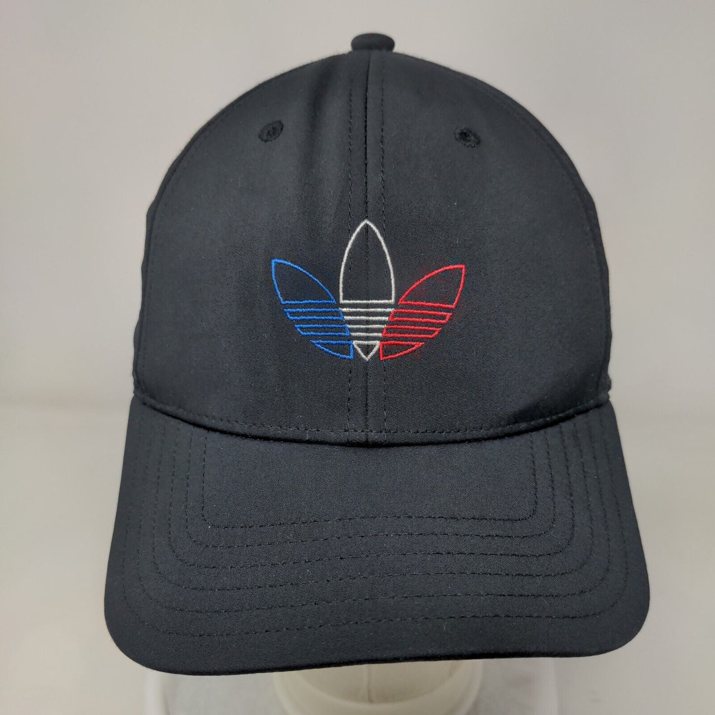 Adidas Snapback Hat Black OSFM Adjustable Embroidered Trefoil Breathable