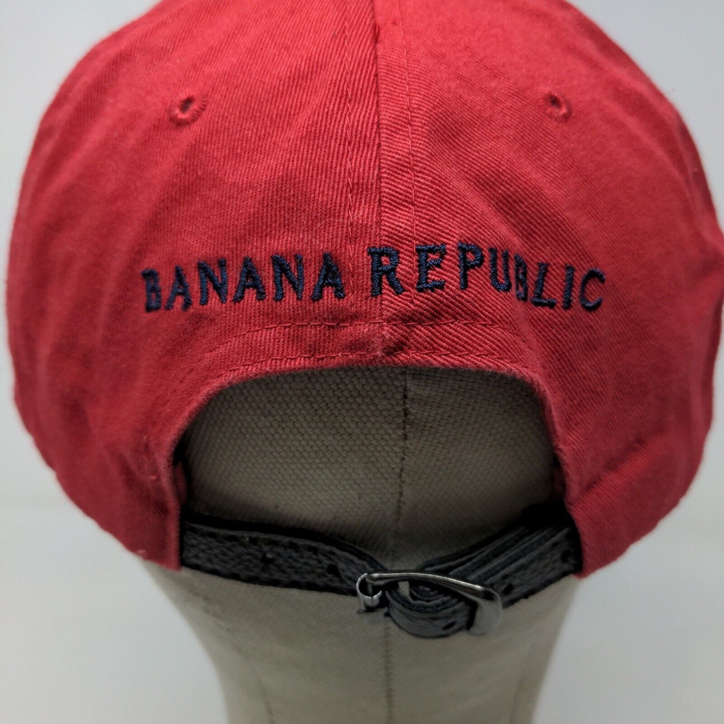 Banana Republic Men's Slideback Hat Red Size S/M Embroidered Elephant Logo