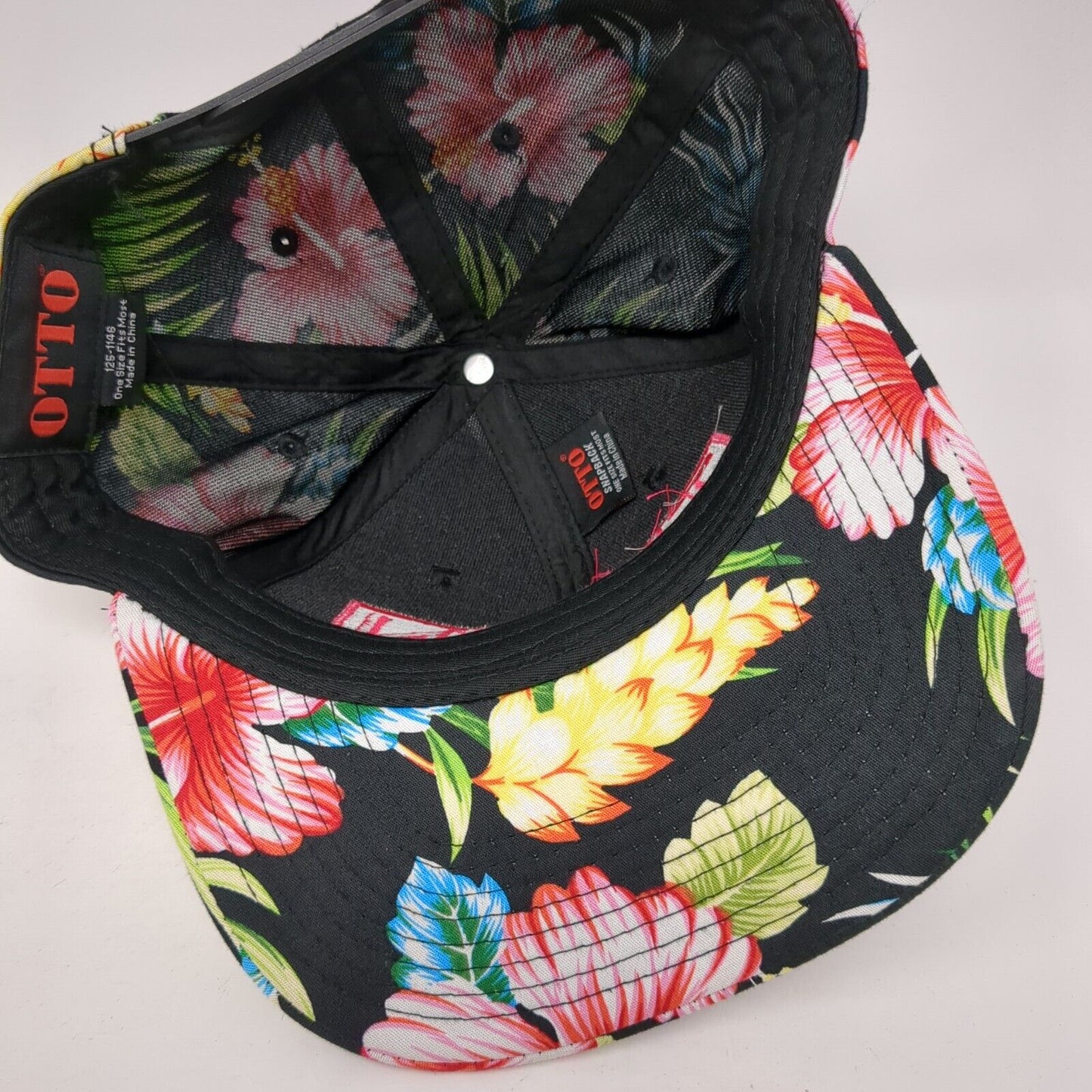 Trixin Snapback Hat Multicolor One Size Adjustable Embroidered Floral Print Otto
