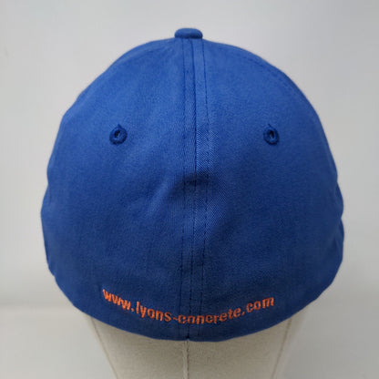 Lyons Concrete Construction Fitted Hat Blue M/L Embroidered The Max Nat