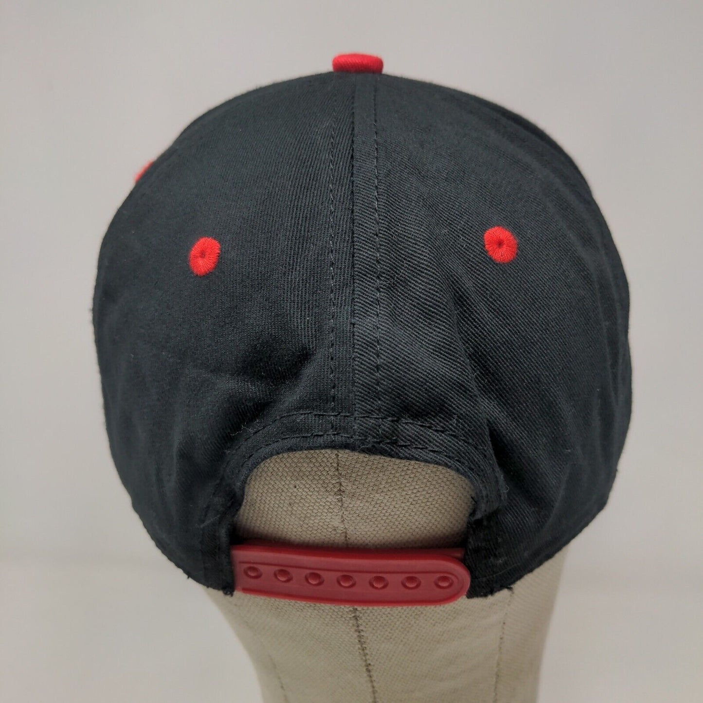 Raceline Wheel Men's Snapback Hat Red Black Adjustable Embroidered Logo