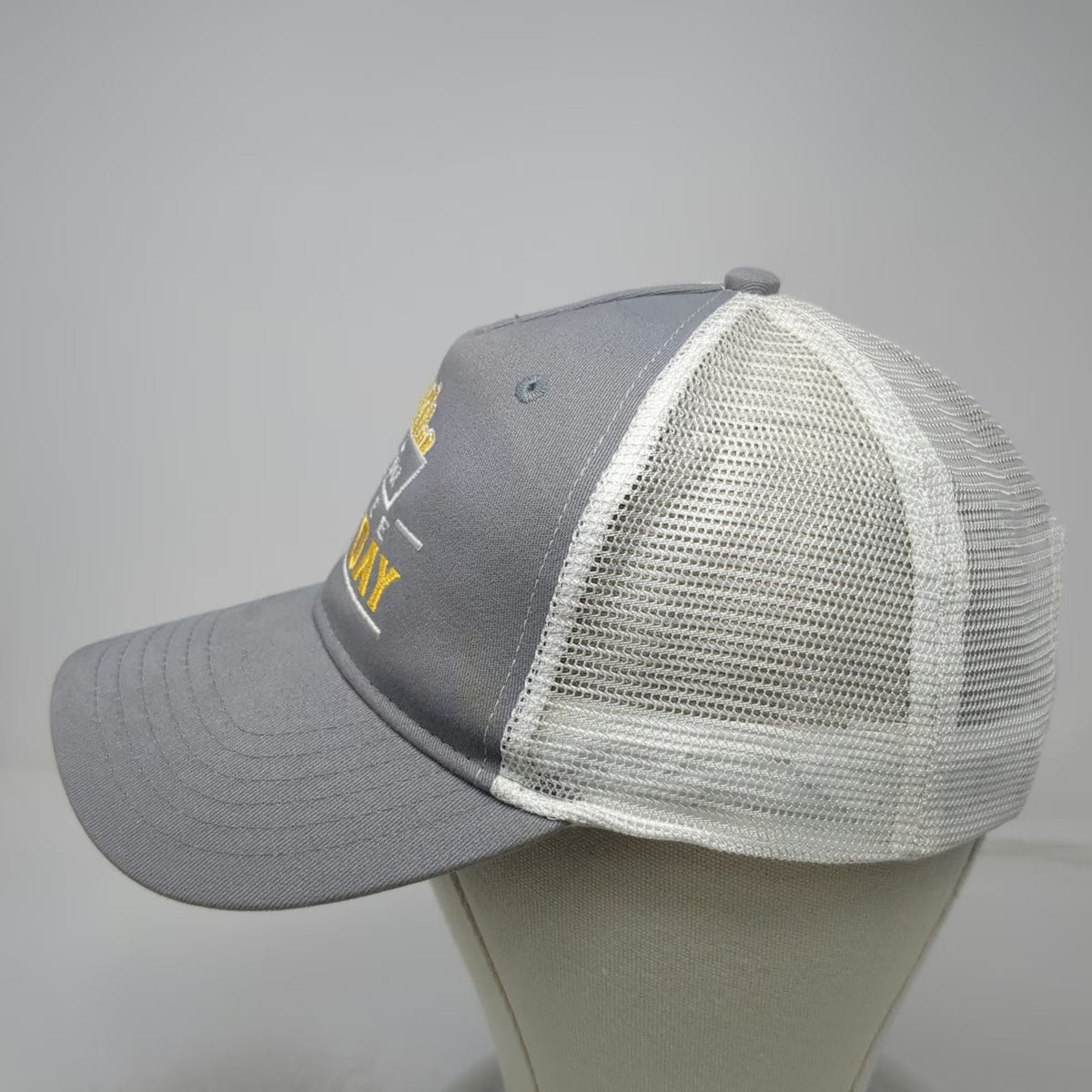Quake City Caps 5 Panel Gray One Size Mesh Snapback Simplot Free Fryday Hat