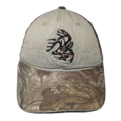 Legendary Whitetails Baseball Cap Beige Camo Deer Embroidered One Size Hat