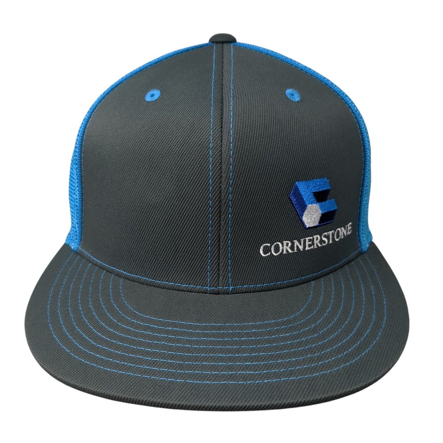 Cornerstone Fitted Trucker Hat Multi 6 7/8-7 3/8 Mesh Back Pacific Headwear