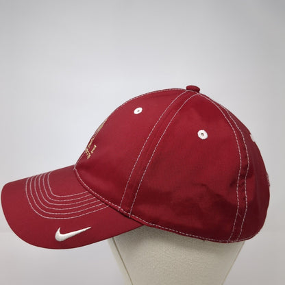FORE Willamette Strapback Golf Hat Red One Size Adjustable Nike 6 Panel