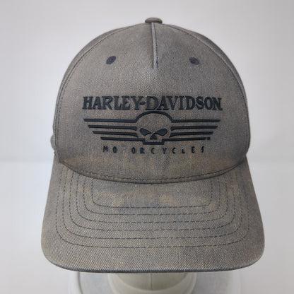 Harley-Davidson Motorcycles Fitted Hat Gray S/M Flexfit Embroidered 6 Panel