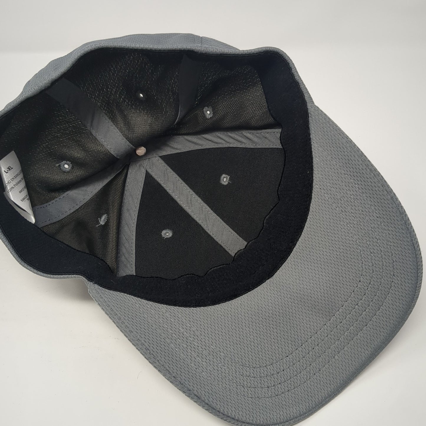 Athletic Works Fitted Hat Gray XL Solid Stretch Vent Holes Outdoor Blank