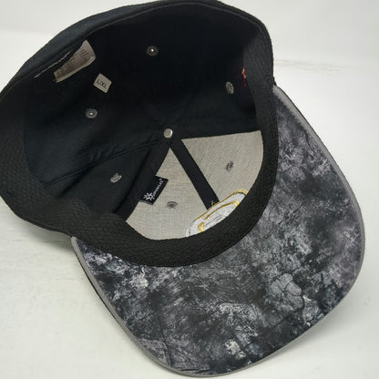 Reebok Baseball Cap Black Size XL UFC Octagon Stretch Fit Marbled Brim Hat
