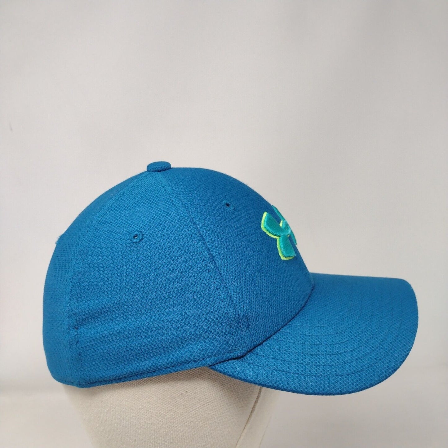 Under Armour Fitted Hat Blue Youth S/M Embroidered Classic Fit Solid
