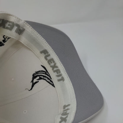 Air Maui Fitted Hat White L/XL Embroidered 6 Panel Flexfit Yupoong