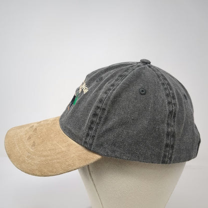Gray Baseball Cap One Size Suede Bill Bear Tracks Pagosa Springs Colorado Hat