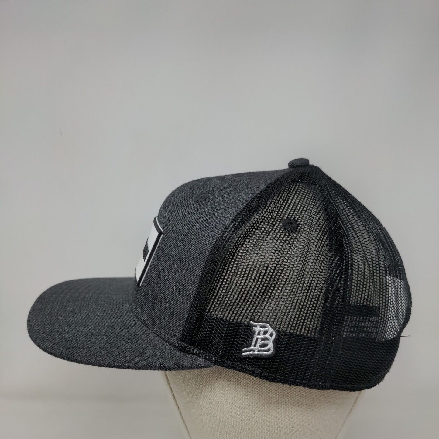 On Swann Snapback Mesh Back Trucker Hat Gray One Size Branded Bills
