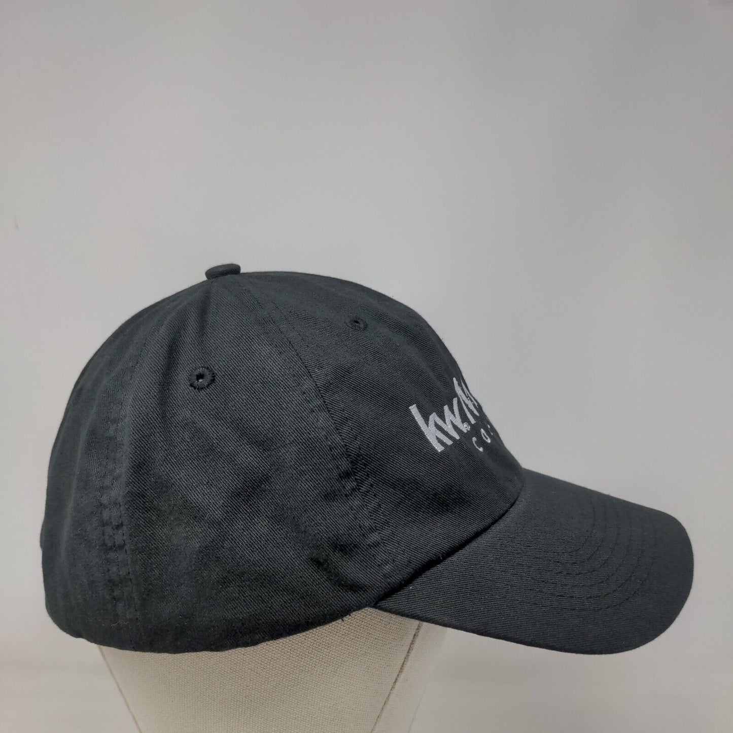 KW Maps Coaching Slideback Hat Black OSFM Embroidered Vent Holes