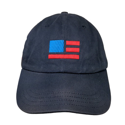 Walker16 Slideback Hat Blue One Size Adjustable Embroidered Vented Holes 6 Panel