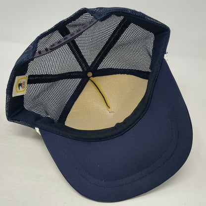 U.S. Crownco USPS Express Mail Eagle NYC Skyline Blue Trucker Hat One Size Rope