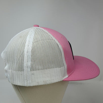 Richardson Trucker Hat Pink White One Size Mesh Snapback 4Bagger Cornhole Lion