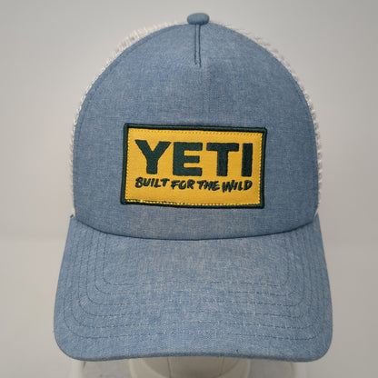 YETI Built For The Wild Trucker Hat Blue One Size Adjustable Mesh Back 6 Panel