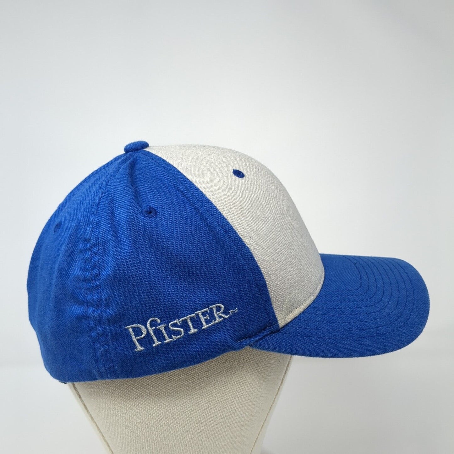 Pfister Fitted Hat Blue S/M Lightweight Embroidered Flexfit Pro185 Richardson