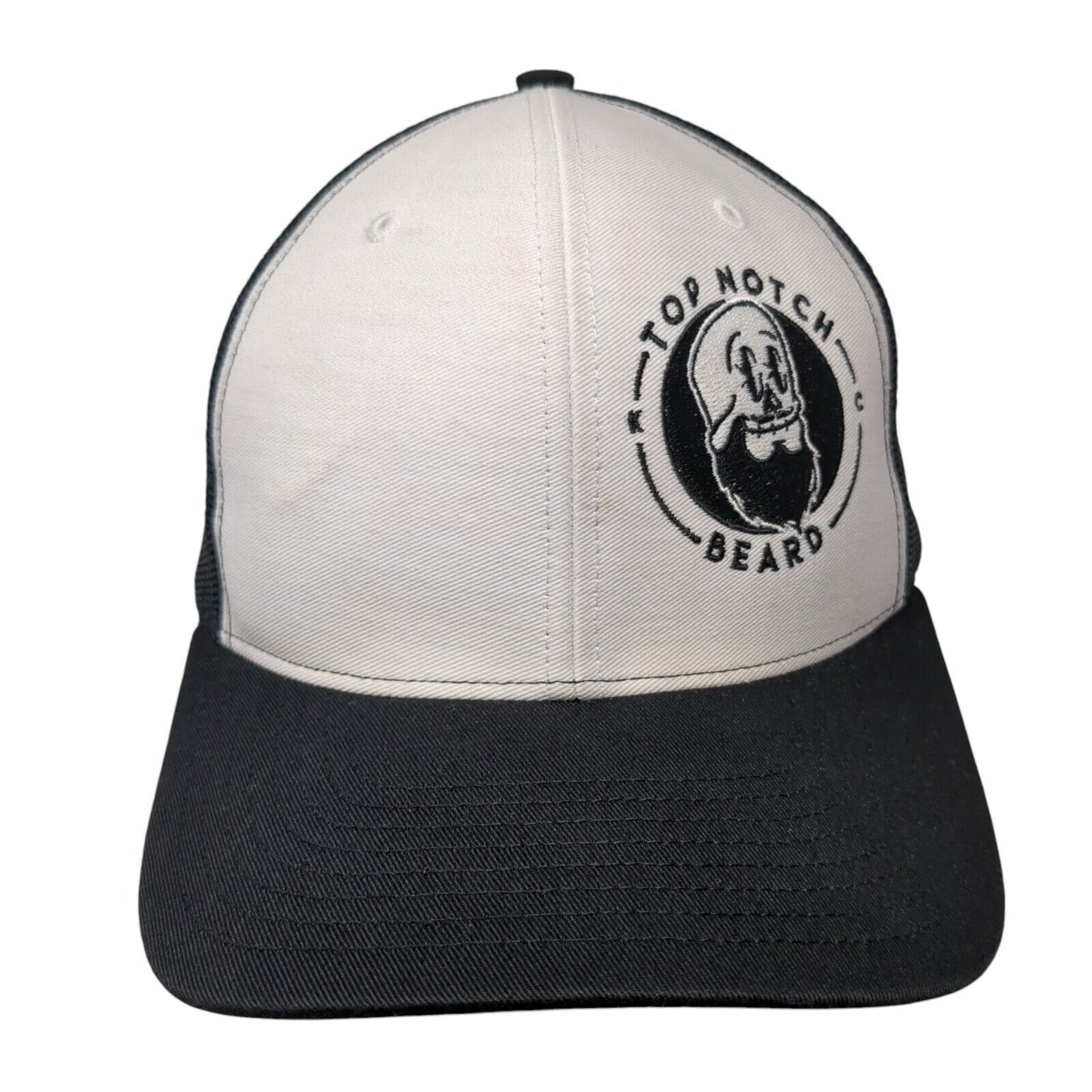 Top Notch Beard Snapback Trucker Hat Black OS Adjustable Mesh Back Richardson