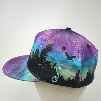 Grassroots California 5 Panel Purple Hat One Size Northern Lights Satin GRC