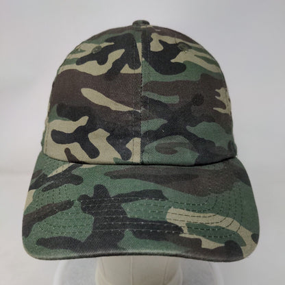 Ethos Slideback Hat Camouflage OSFA Adjustable Vented Holes 6 Panel Blank