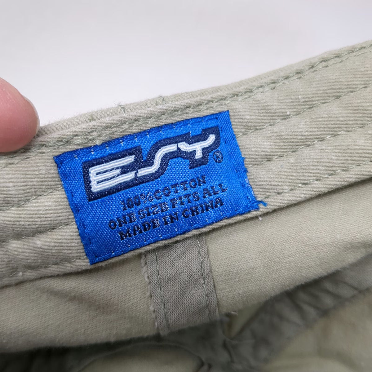 ESY Baseball Cap Beige One Size Embroidered Miami Slideback Cotton Strap Hat