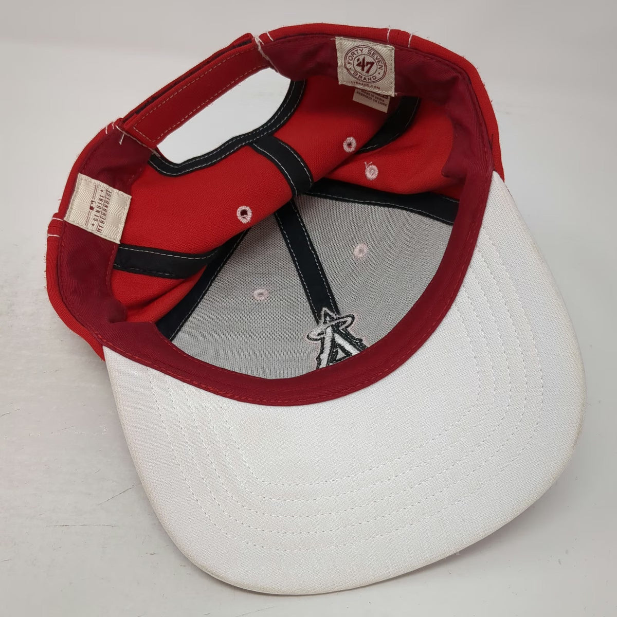 Los Angeles Angels MLB '47 Baseball Cap Red One Size Adjustable Contrast Hat