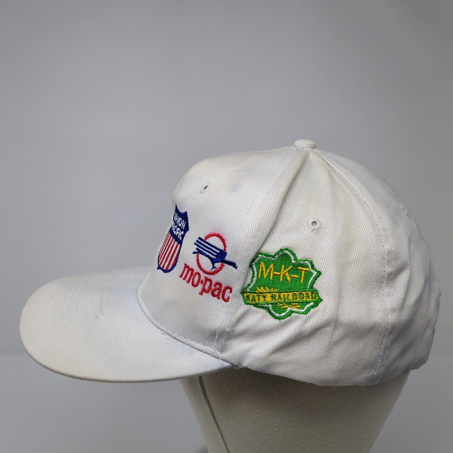 Union Pacific Snapback Hat White One Size Adjustable Embroidered