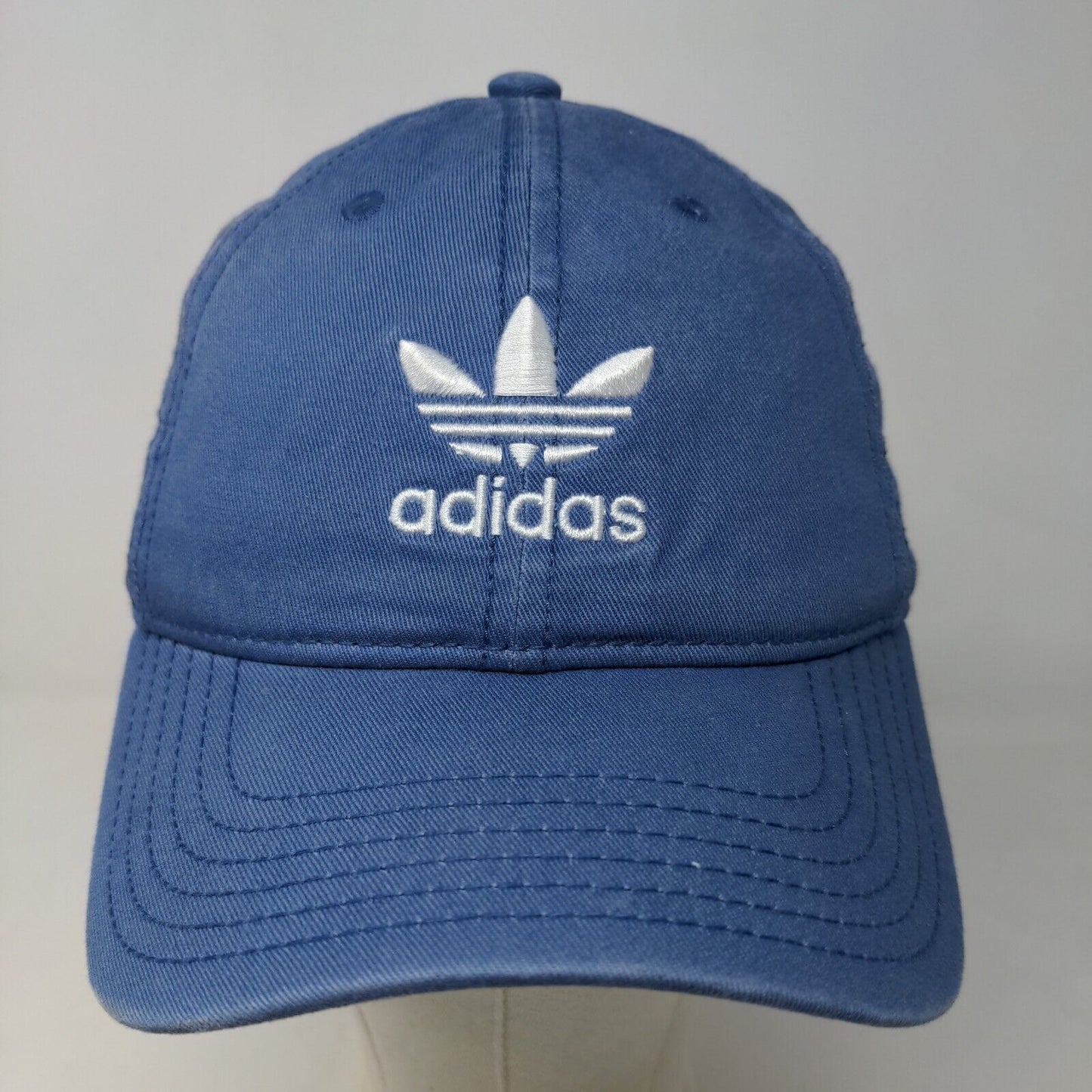 Adidas Men's Slideback Hat Blue Size OSFM Embroidered Trefoil Logo Cotton