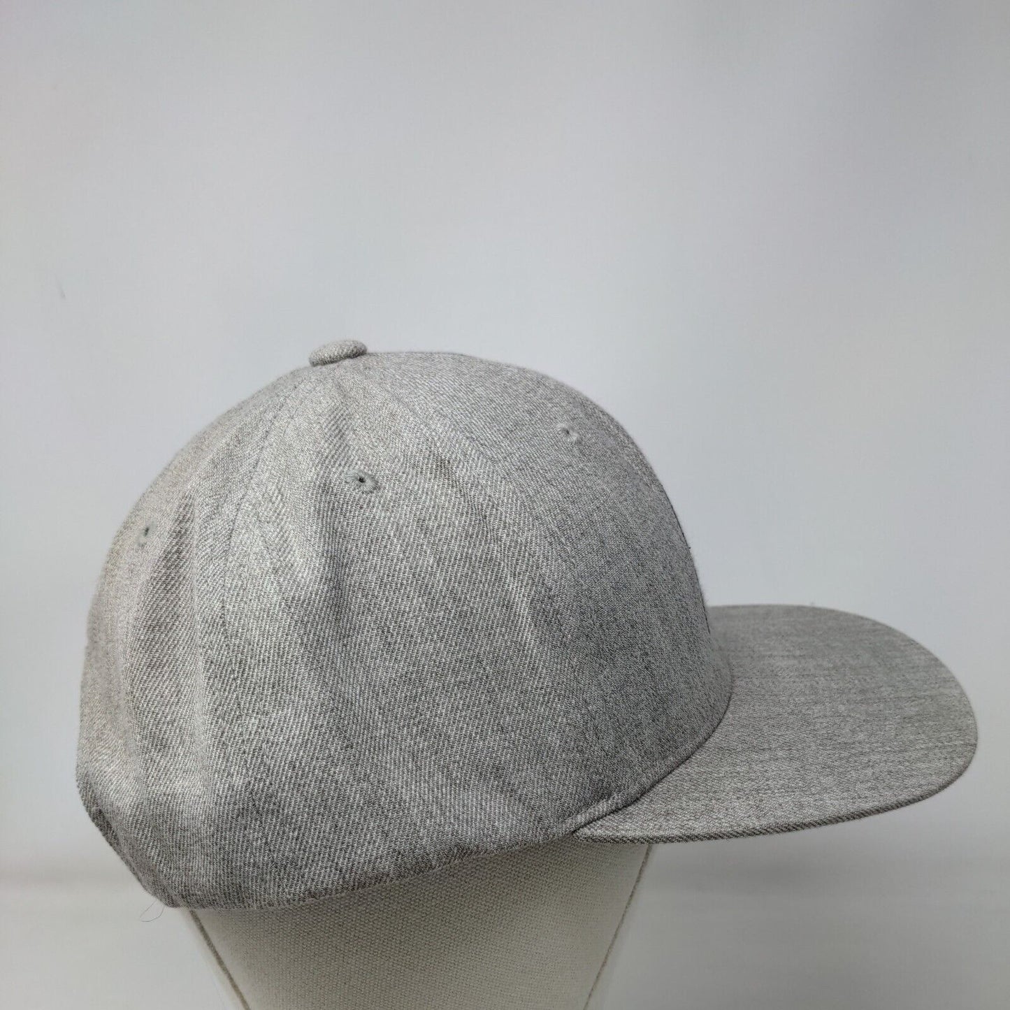 The Classics Yupoong Snapback Hat Gray One Size Solid Embroidered