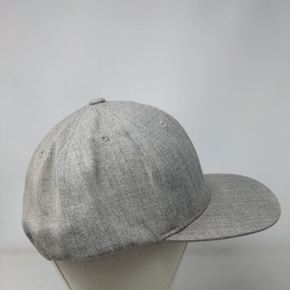 The Classics Yupoong Snapback Hat Gray One Size Solid Embroidered