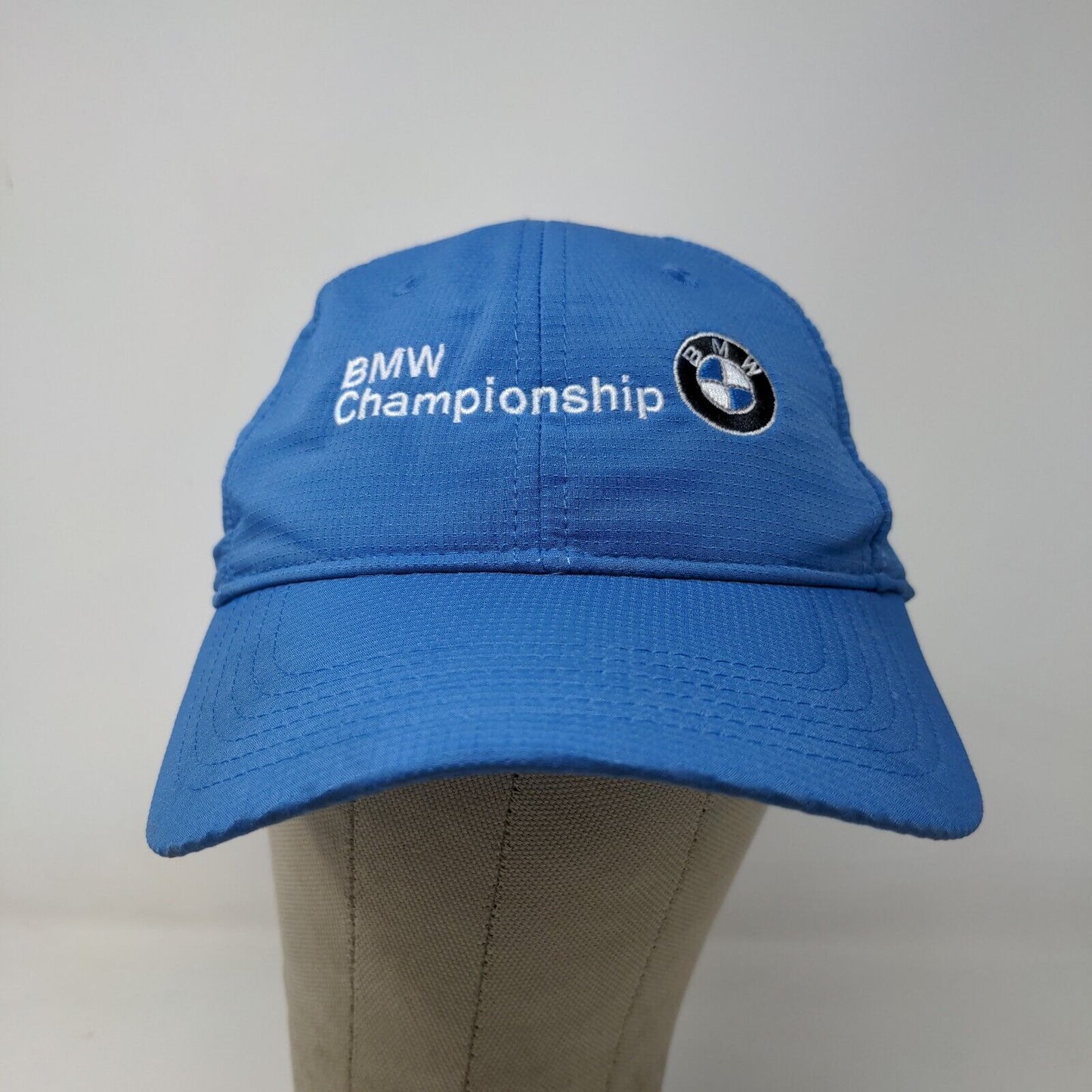 Ahead Men's Strapback Hat Blue Embroidered Crooked Stick BMW Championship Logo