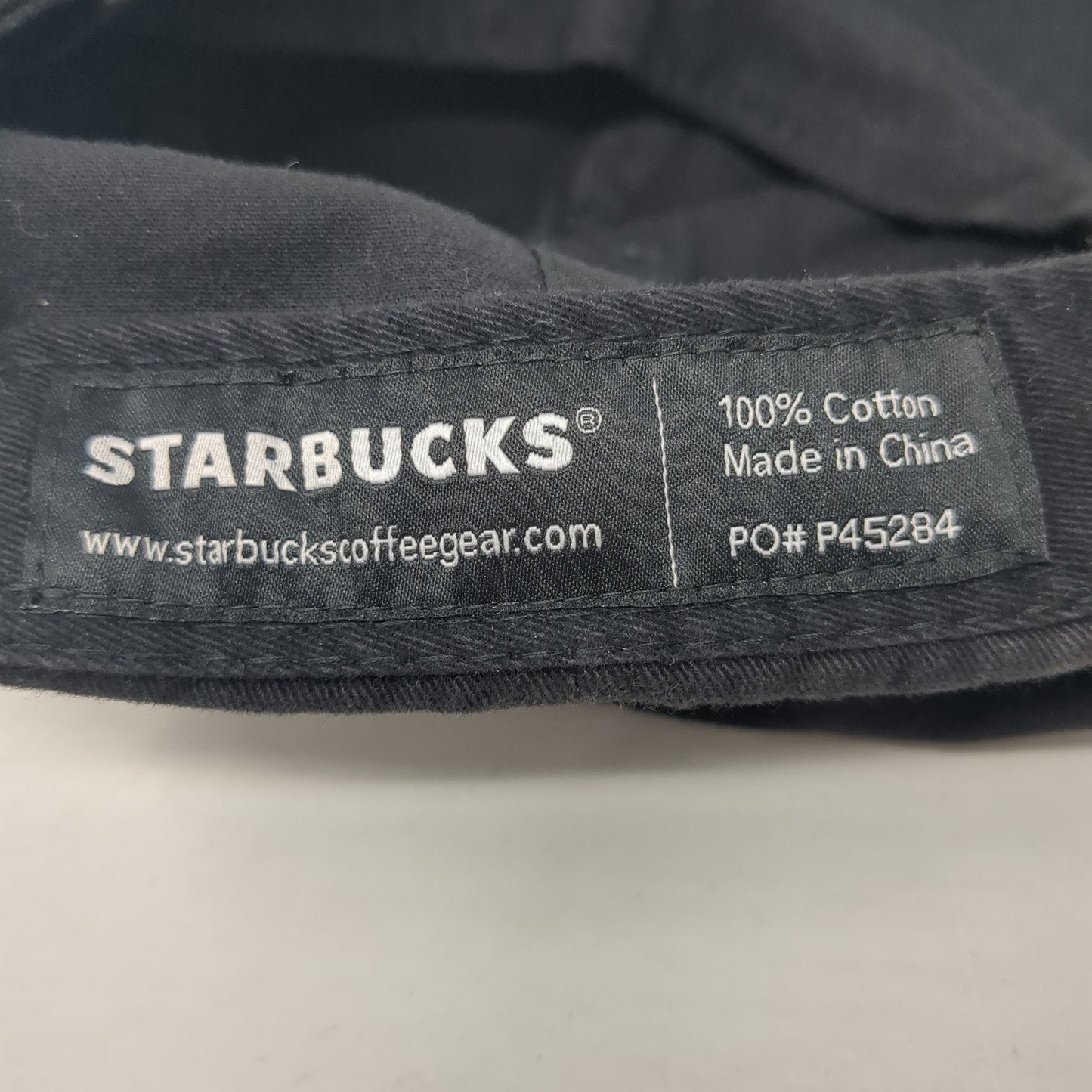 Starbucks Slideback Hat Black One Size Adjustable Embroidered Uniform
