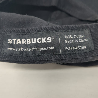 Starbucks Slideback Hat Black One Size Adjustable Embroidered Uniform