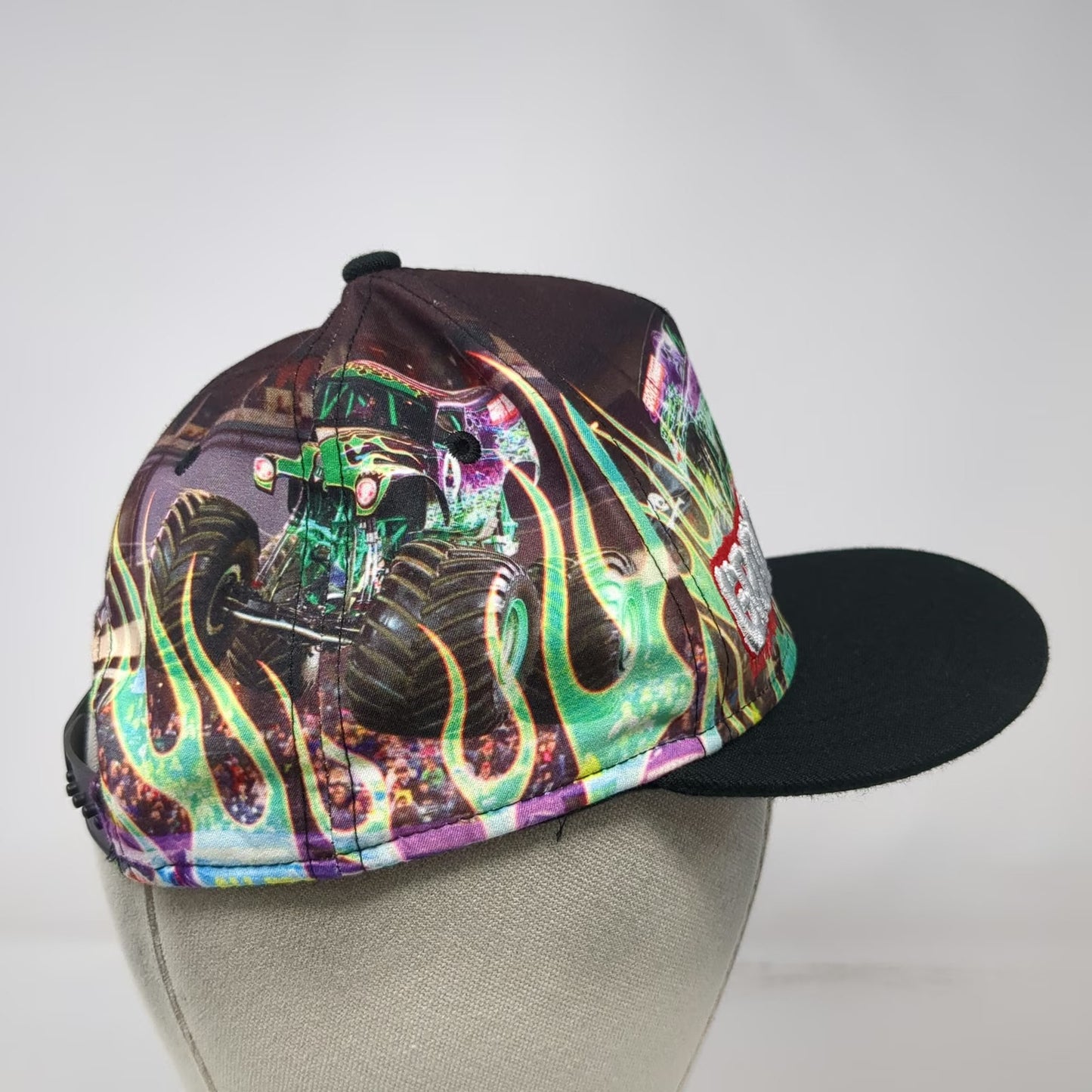Monster Jam Boys 5 Panel Black One Size Grave Digger Monster Truck Snapback Hat