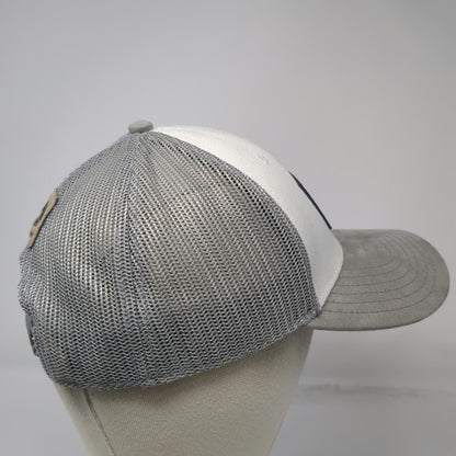 John Deere Trucker Hat Gray One Size Mesh Back Snapback Suede Brim Logo Patch
