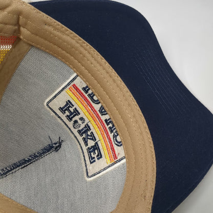 Salty Bear Trucker Hat Blue One Size Hike Idaho Mesh Snapback Rope Side Stripes