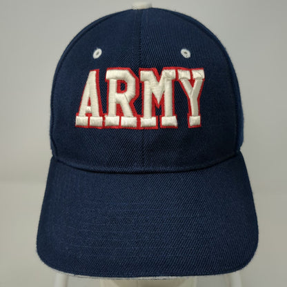 Army Embroidered Baseball Cap Blue One Size Strapback United States Military Hat