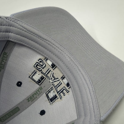 Zephyr Utah State Aggies NCAA Gray Cap XL Stretch Fit Embroidered Logo Team Hat