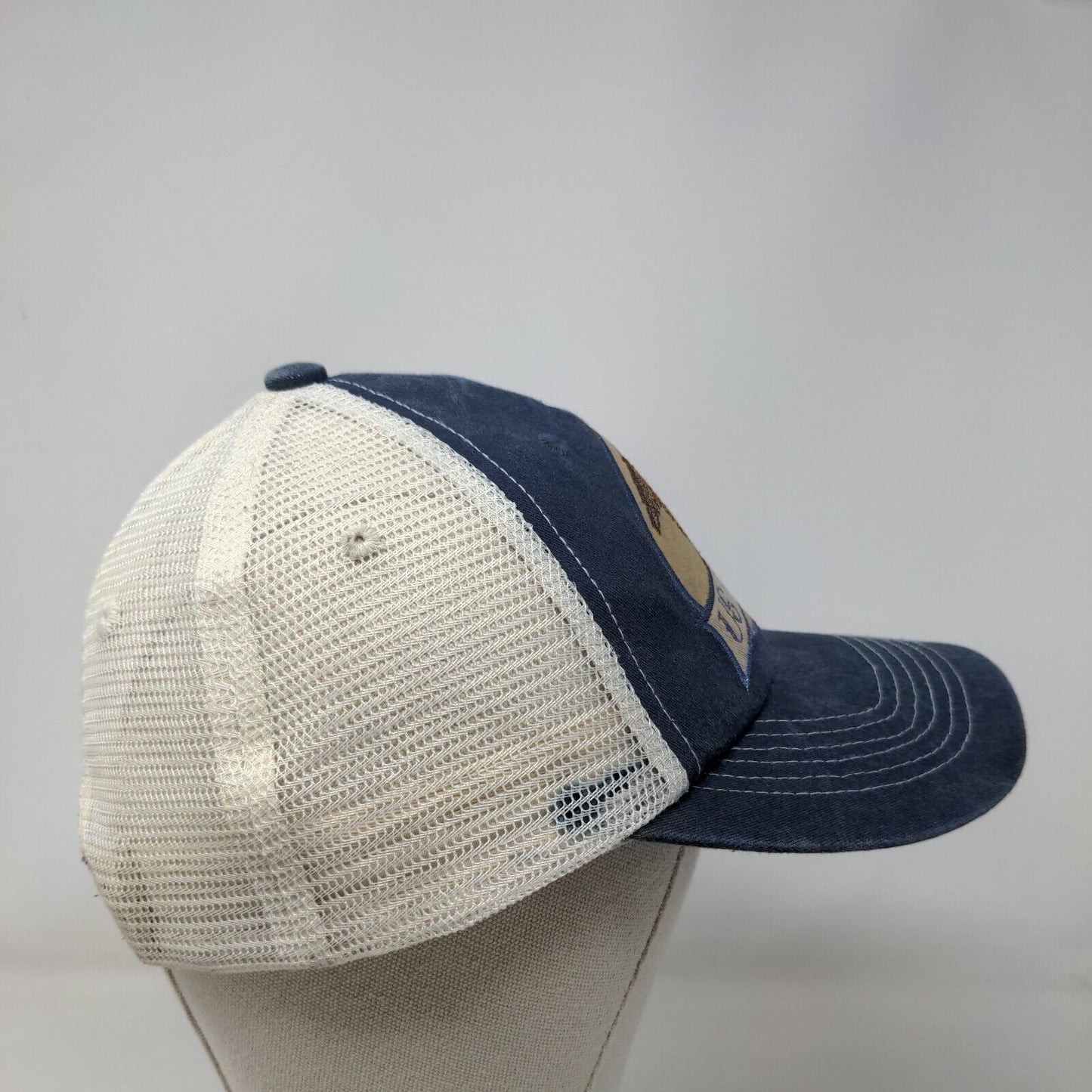 US Navy Eagle Snapback Mesh Back Trucker Hat Blue OSFM Embroidered