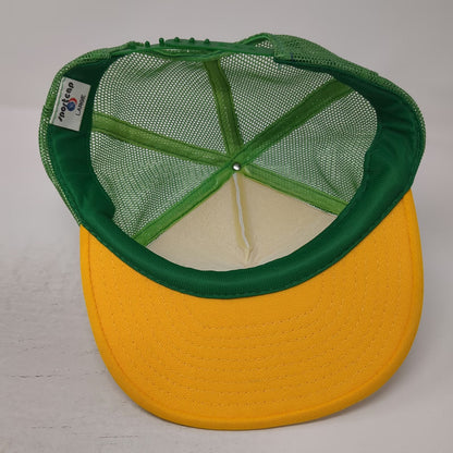 Sportcap Trucker Hat White Green Yellow L Camp Wilson Frontier Days Mesh Foam