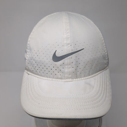 Nike Strapback Hat White One Size Adjustable Featherlight Dri-Fit Polyester