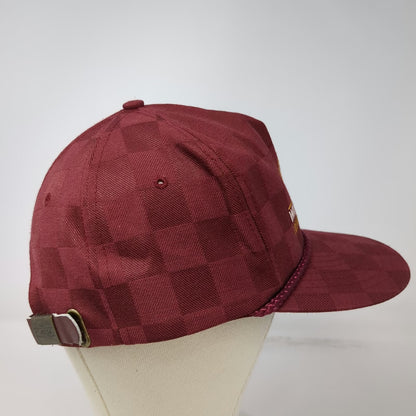 Nissin Wilbur-Ellis Trucker Red Hat One Size Rope Strapback Checkerboard Logo