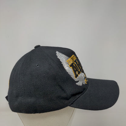 United States Army Strapback Hat Black One Size Embroidered Vent Holes